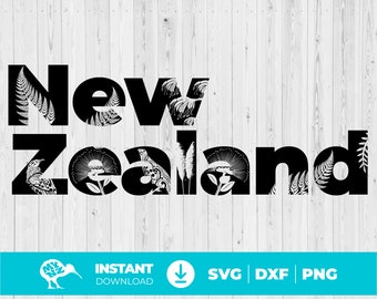 New Zealand, New Zealand Svg, New Zealand Art, New Zealand Print, New Zealand Shops, New Zealand Design, Silver Fern Svg, Nz Sticker, Nz Art