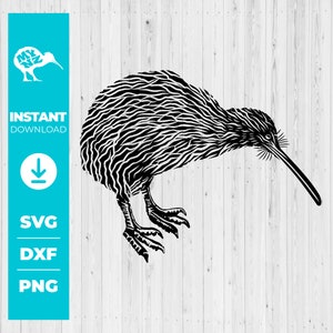 Kiwi Svg, Kiwi Bird, New Zealand Print, New Zealand Art, New Zealand Bird Cross Stitch, New Zealand Birds, Svg Files, Maori Svg