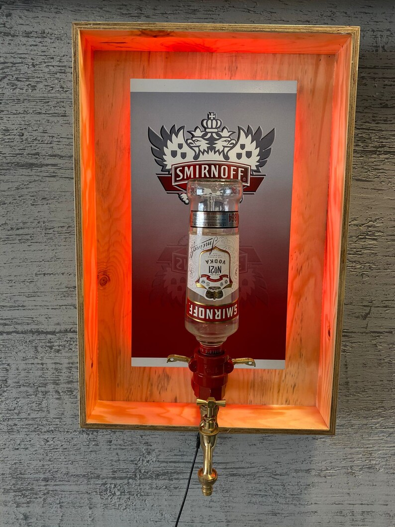 Liquor Dispenser Alcohol Wall Mounted Dispenser Vodka Etsy