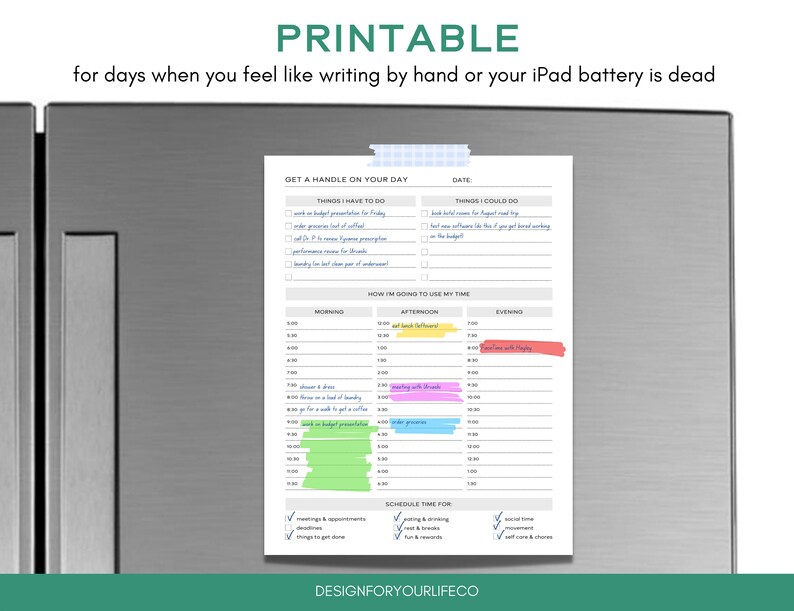 ADHD Daily Planner Template Digital Version for Goodnotes Etsy