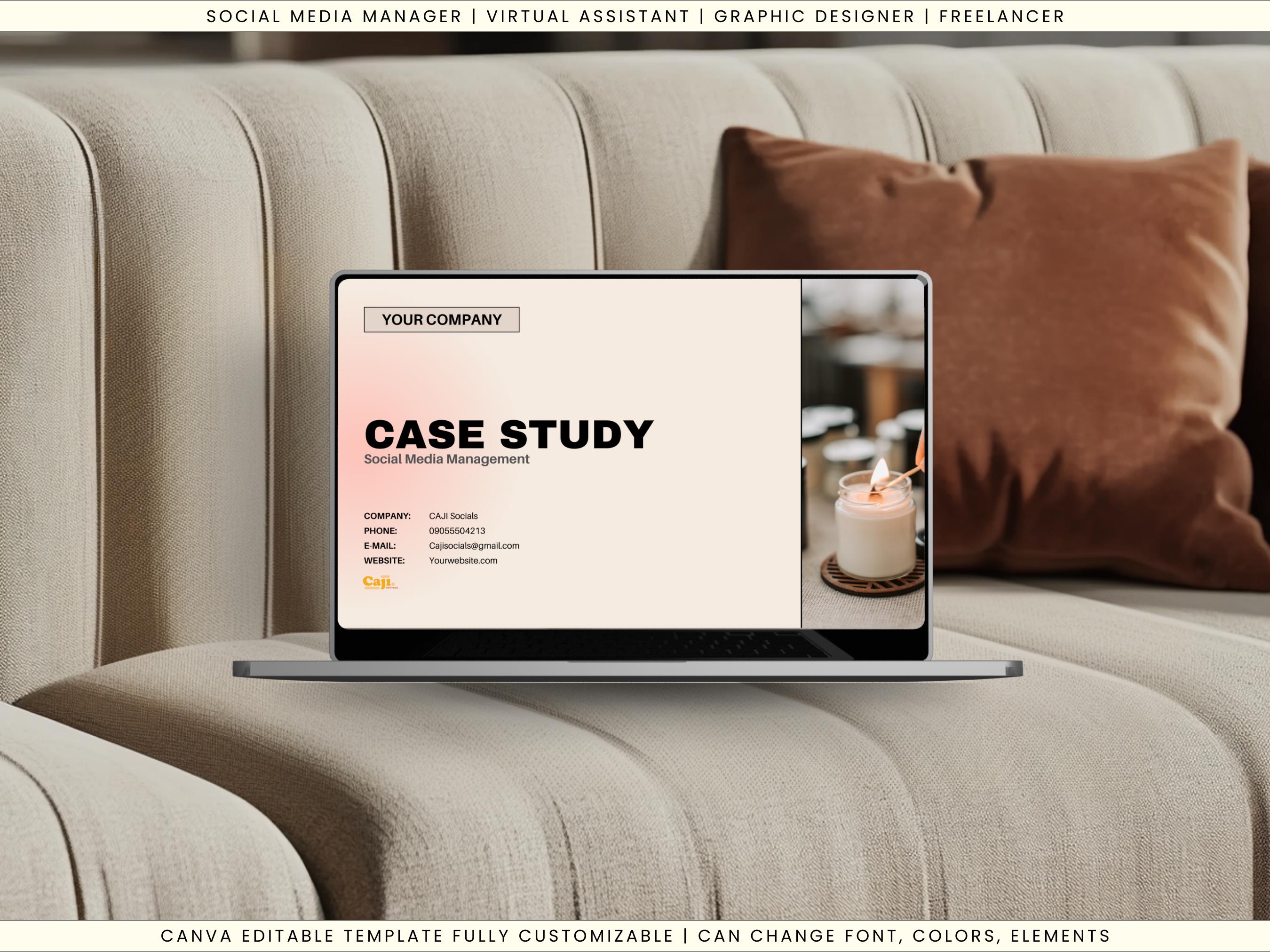 Case Study Editable Canva Template | for SMM, Business Owners, Virtual ...