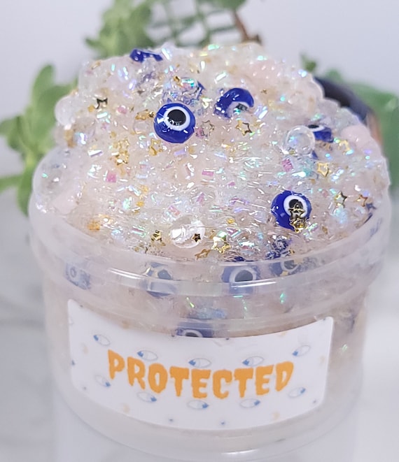 Protected, Crunchy Slime, Bingsu Beads, Evil Eye Beads, Fishbowl Beads,  ASMR Slime, Stress Relief Slime, Birthday Ideas, Popular Slime -  Sweden