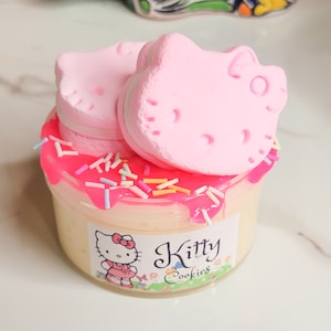 Kitty Cookies, DIY slime kit, clay,scented slime, snowfizz slime, gifts for kids, slime shops, slime for kids, crunchy slime