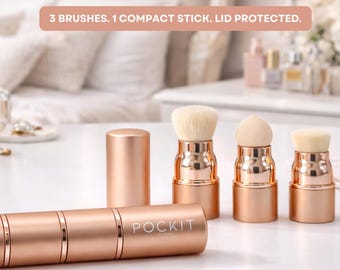 Pockit London Travel Makeup Brush Set