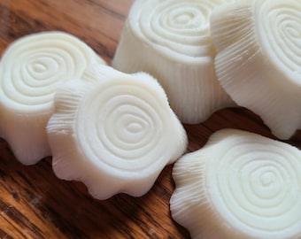 Rustic Handmade Holiday Soy Wax Melts - Coffee Cake - Tree Mold - Stump