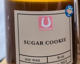 Rustic Handmade Holiday Soy Candle - Sugar Cookie