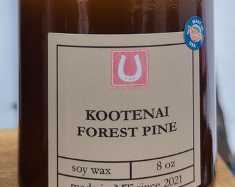 Rustic Handmade Outdoor Soy Candle - Kootenai Forest Pine