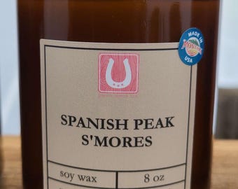 Rustic Handmade Outdoor Soy Candle - Spanish Peak S'mores