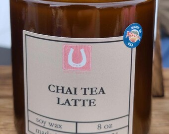 Rustic Handmade Soy Candle - Chai Tea Latte