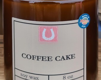 Rustic Handmade Soy Candle - Coffee Cake