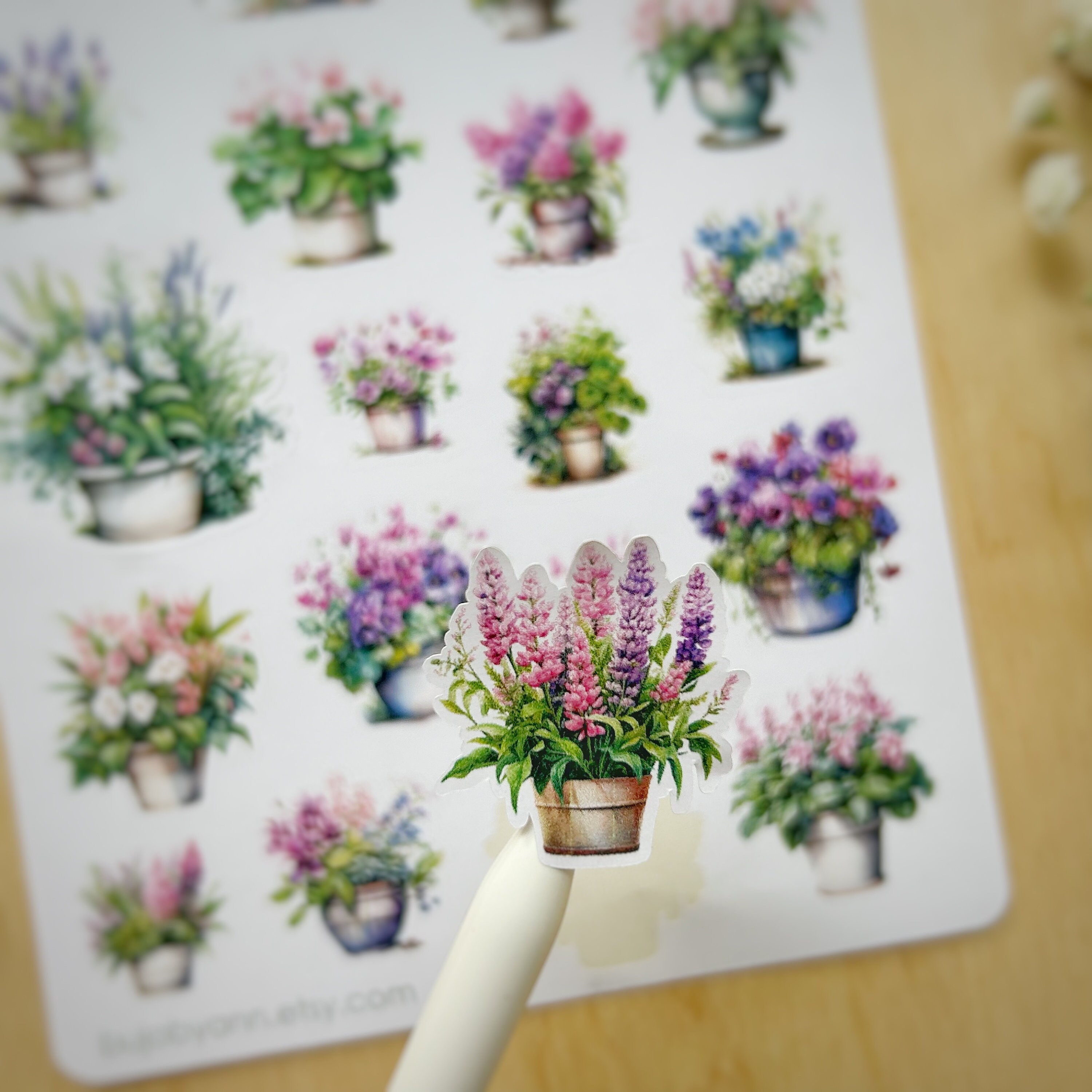 Spring Planters Sticker Sheet | Scrapbooking Cozy Supply, Floral ...