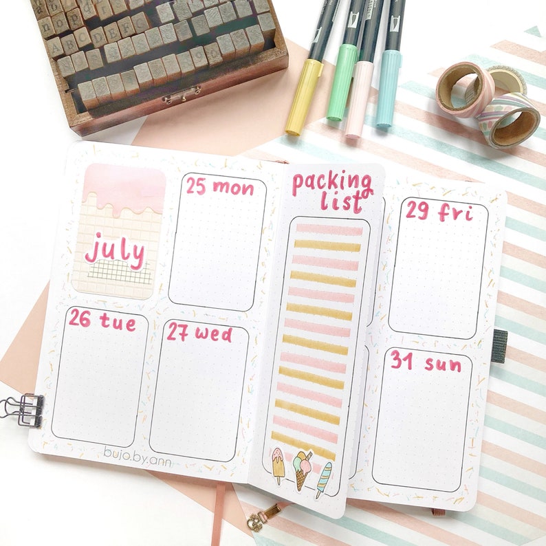 Custom Bullet Journal full Doodle Handmade Personalized Etsy