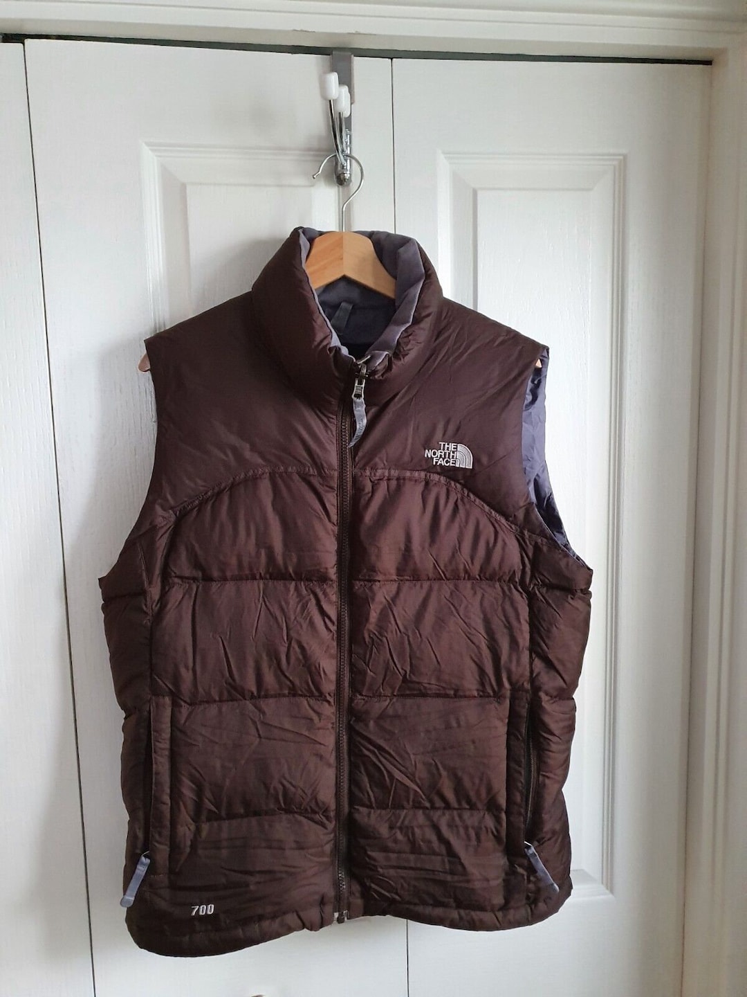 The North Face Brown 700 Down Body Warmer Gilet Size L Etsy