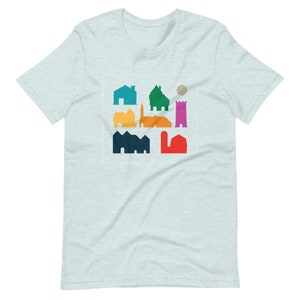 Tiny Towns Shirt Board Game Inspired Building Meeples Upgrade Unisex Soft Bella + Canvas T-Shirt Board Gamer Gift Unofficial Fan Art
