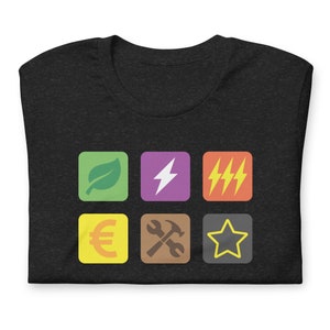 Terraforming Mars T-Shirt: Resource Icons, Board Gamer Gift