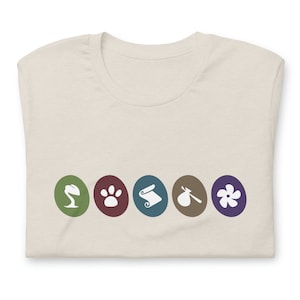 Everdell Camisa Juego de mesa Inspirado Tipos de cartas Iconos Unisex Soft Bella + Canvas Camiseta Board Gamer Regalo No oficial Fan Art