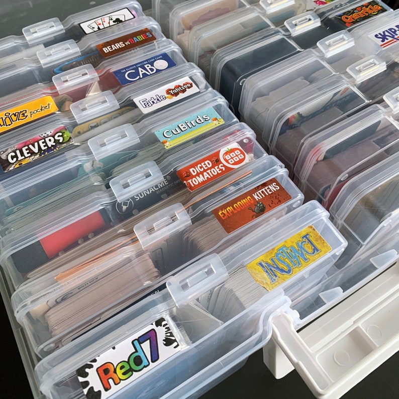 Custom Board Game Labels for 4x6 Keeper Travel Games Organization Board