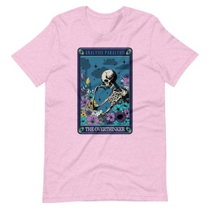 Board Game Shirt The Overthinker Analysis Paralysis Skeleton Funny Tarot Card Unisex Soft Bella + Canvas T-Shirt Board Gamer Gift