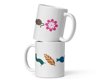 Taza blanca brillante