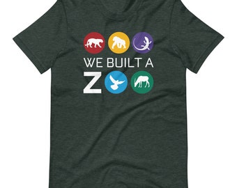 Koszulka Ark Nova inspirowana grą planszową Zbudowaliśmy zoo Ikony zwierząt Unisex Miękka Bella + koszulka z płótna Prezent dla gracza planszowego Nieoficjalna sztuka fana