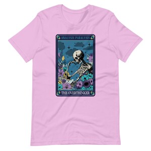 Board Game Shirt The Overthinker Analysis Paralysis Skeleton Funny Tarot Card Unisex Soft Bella + Canvas T-Shirt Board Gamer Gift