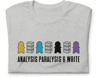 Hadrian's Wall Shirt Board Game Inspired Analysis Paralysis and Write Funny Unisex Soft Bella + Canvas T-Shirt Gamer Gift Unofficial Fan Art