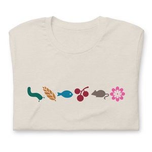 Wingspan Shirt + Nectar Board Game Food Tokens Upgrade  Worm Wheat Rodent Berries Fish Unisex Soft Bella + Canvas T-Shirt Board Gamer Gift