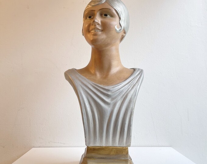 Art Deco 1930ies Plaster Mannequin Bust Etsy