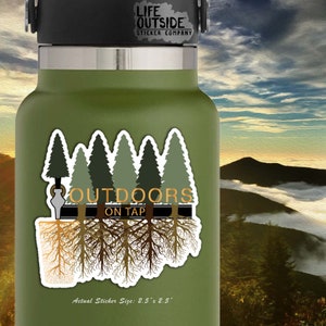 Outdoors on Tap Rooted Sticker