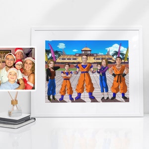 Dragon frame poster, teacher gifts, graduation gift, best gift for her, grandma gift, best friend gift, boyfriend gift ideas, DBZ art Balls