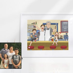 Bobs frame poster from photo, personalized gifts for him, bridesmaid gifts wedding day, engagement gifts for couples, gift for him, Burgers