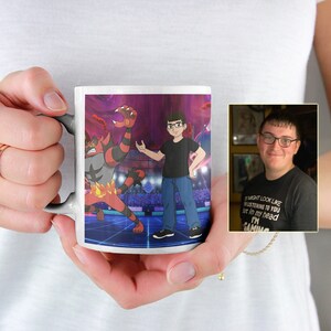 Poke mug, dessin personnalisé à partir de la photo, idées cadeaux pour petit ami, cadeaux de garçons d'honneur personnalisés, portrait d'animal de compagnie personnalisé, cadeaux de grand-mère
