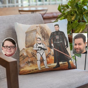 Star portret kussen, gepersonaliseerde geschenken voor moeder, aangepaste cartoon, portret van foto, soulmate tekening, man cadeau, paren portret oorlogen