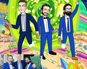 R & M Portrait From Photo, Portrait Painting, Family Portrait Gift, Relationship Gift, Wife Gifts, Husband Gifts, Engagement, Christmas Gift