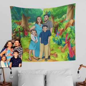 Poke Gobelin, Cartoon vom Foto, personalisierte Geschenke für ihn, Brautjungferngeschenke Hochzeitstag, Verlobungsgeschenke für Paare, Haustiergeschenk für ihn