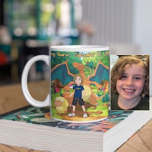 Poke mug, portrait personnalisé, cadeaux personnalisés pour elle, cadeaux pour les parents le jour du mariage, cadeaux d'anniversaire d'un an, cadeaux de professeur