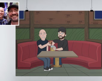 Family poster portrait, creative personalized gifts, personalized gifts for mom, personalized gifts for her, personalized gifts for him, Guy