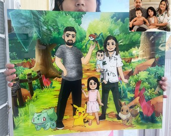 Poke portrait on acrylic, custom drawing from photo, boyfriend gift ideas, groomsmen gifts personalized, custom pet portrait, grandma gifts