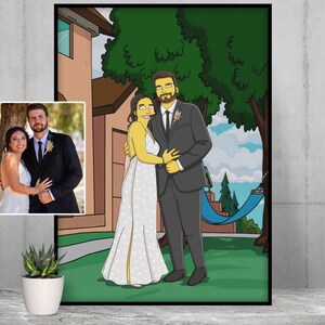 Gelbes Familienposter, individuelles Geschenk, individuelles Tierporträt, Familienporträt, Anime-Porträt, individuelles Porträt, individuelle Geschenke