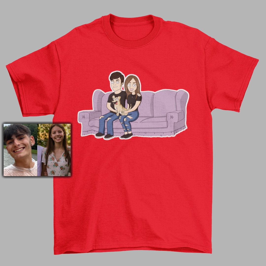 T-shirt cartone animato stile famiglia personalizzato, camicia