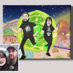 Rick Leinwand Sonderanfertigung vom Foto, Freund Geschenkideen, Groomsmen Geschenke personalisiert, Custom Tierportrait, Oma Geschenke, Thory Art