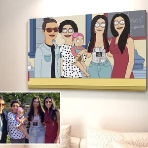 Bobs canvas from photo, personalized gifts for him, bridesmaid gifts wedding day, engagement gifts for couples, pet gift for him, Burgers