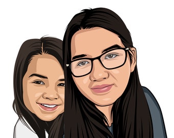 caricature drawing from photo, portrait drawing photo, gifts for her, for him, wedding, birthday, anniversary gifts, unique gift ideas