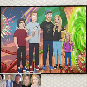 Rick poster, personalized photo album, bridesmaid gifts, best gifts for her, 50th wedding anniversary gifts, portrait from photo, Morty art