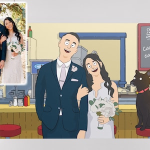 Bobs Poster vom Foto, personalisierte Geschenke für ihn, Brautjungferngeschenke Hochzeitstag, Verlobungsgeschenke für Paare, Haustiergeschenk für ihn, Burgers