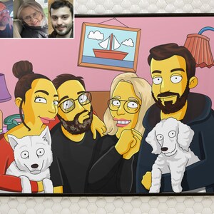 Gelbes Poster, benutzerdefiniertes Porträt, personalisierte Geschenke für sie, Geschenke für Eltern am Hochzeitstag, Geschenke zum Jahrestag, Lehrergeschenke