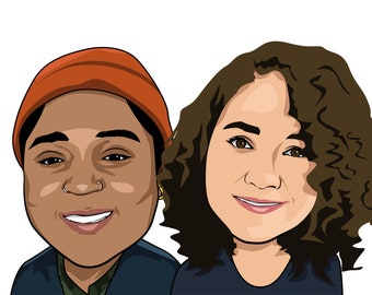 caricature drawing from photo, portrait drawing photo, gifts for her, for him, wedding, birthday, anniversary gifts, unique gift ideas