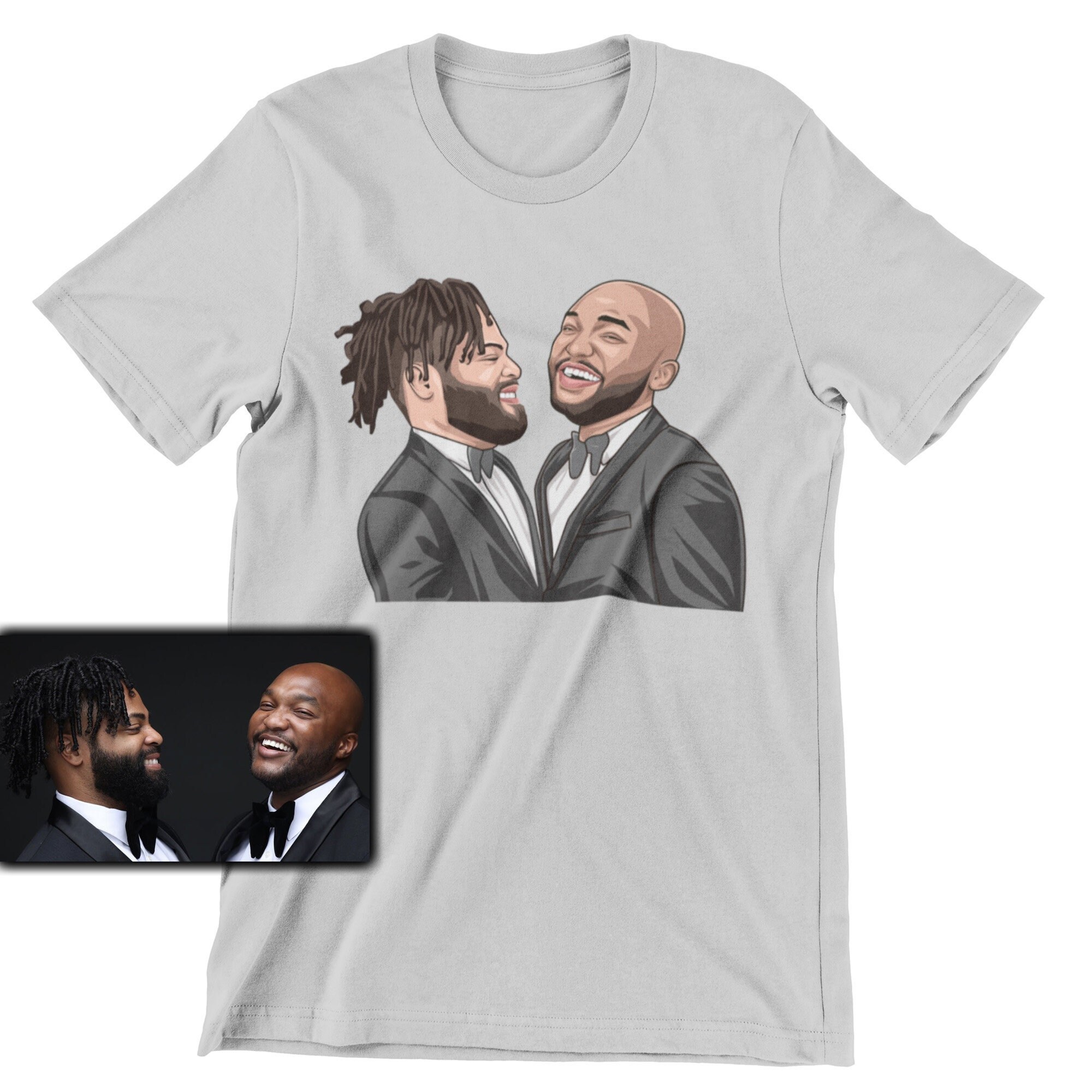 Caricature Shirt, Photo Shirt, Cartoon Shirt, Custom Caricature Personalized Shirt, Couples Gifts, Gifts For Her, For Him, Boyfriend Gifts