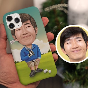 Custom iphone Case, Personalized Phone Case, Caricature phone case, Google pixel phone case, Samsung case, Golf, Hockey, Ping Pong