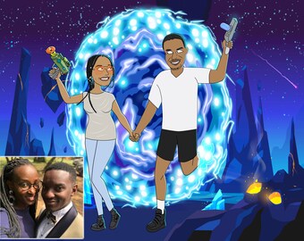 R & M Painting From Photo, House Warming, Grandparents gifts, Personalised Gift, Gifts For Family, Wedding Illustration, Christmas Gifts